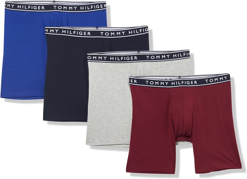 Tommy Hilfiger Men's Cotton Stretch 4-Pack Boxer Brief