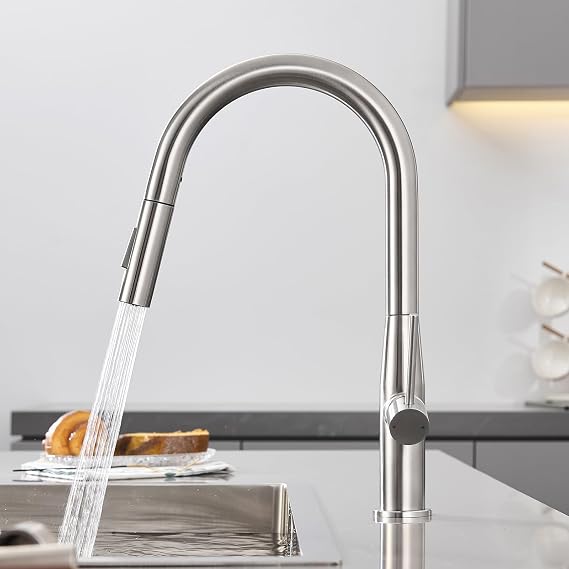 DERW Kitchen Tap, Kitchen Mixer Tap with Pull-Out Sprayer, 2 Modes Spray