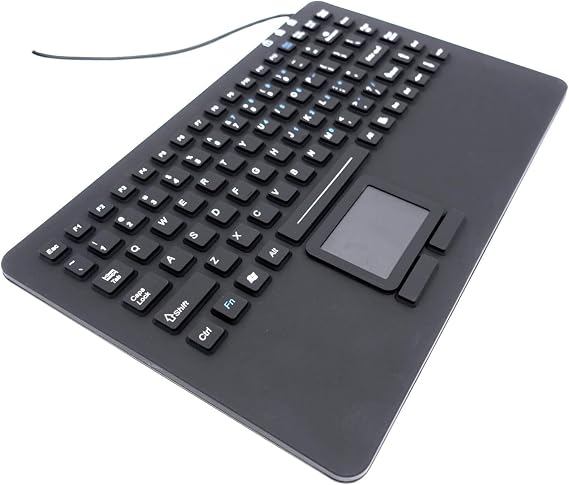 Industrial Computers Inc. Mini Keyboard with Touchpad IP68 Waterproof Rugged Silicone KBSI-87-TP