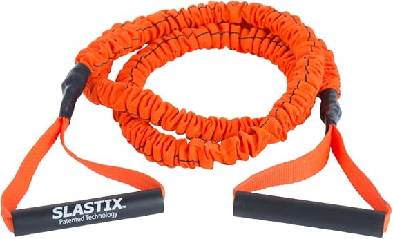 Slastix Toner Resistance Bands with Handles | Safe Sleeve Exercise Bands for Strength Training, Full Body Workouts, and Home Gym Fitness