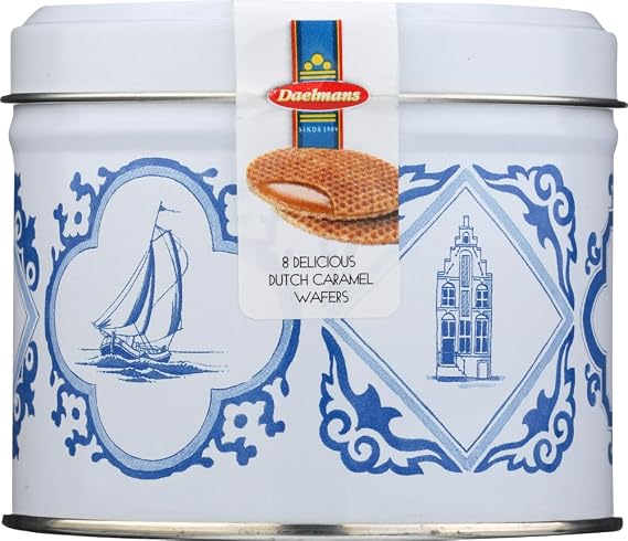 Daelmans Caramel Stroopwafels, Kosher Dairy - 8.11 Oz Gift Tin (Pack of 1)