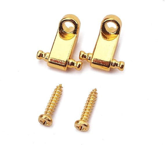 Alnicov Roller String Trees/String Retainers With Screws For Electric Guitar Pack Of 2,Gold