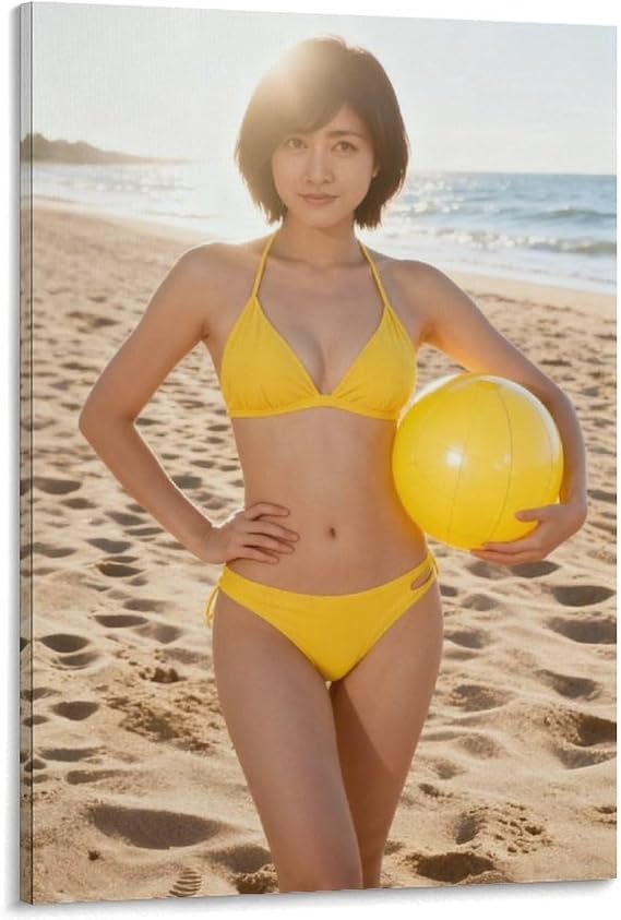 内田有紀ショートヘアの女神セクシーで魅惑的なポスター 56 壁アート プリント リビング 寝室 ダイニングルーム バスルーム ホーム装飾16x24inch40x60cm
