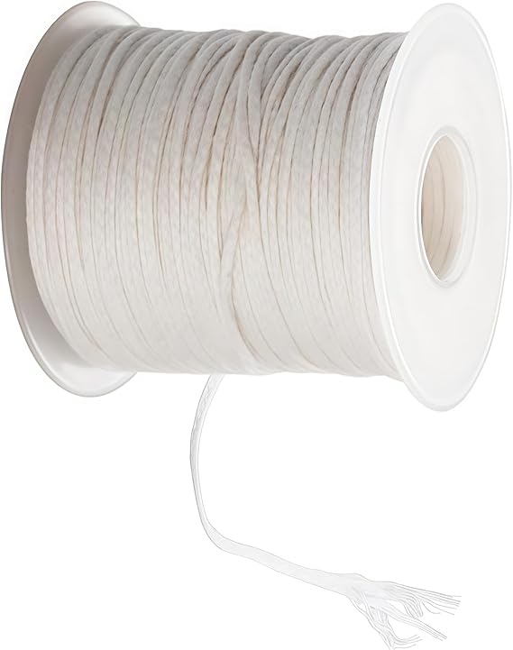 1 Roll 200Feet 24PLY Braided Candle Wicks Cotton DIY Natura Twine String Spools Wire Rope Candle Making Accessories for DIY Candle Making