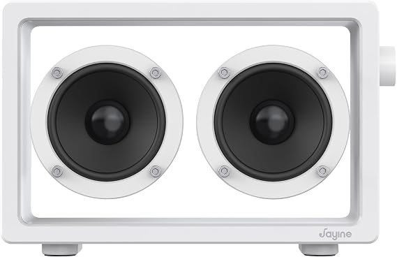 JAYINE Portable Bluetooth Speaker, 16 W, Minimalist Speaker, Bluetooth, Wireless, Loud, HD Powerful Sound and Wide Compatibility, V5.3 for Indoor and Outdoor, White