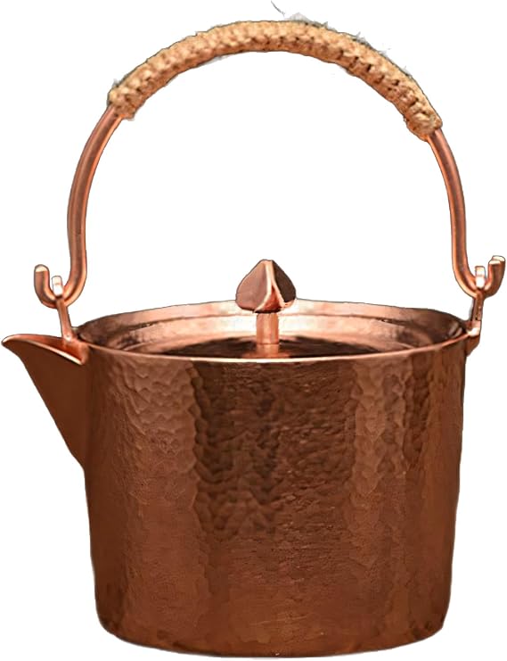 500/1000ml Retro Handmade Teapot Stove Top Copper Tea Pot Turkish Tea Pot Pure for Stovetop Copper Tea Kettle Stovetop (500ml Bright)