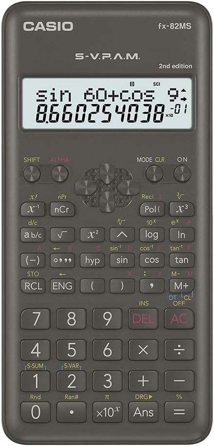 Casio FX-82MS 2. Versiyon 240 Fonksiyonlu Bilimsel Hesap Makinesi
