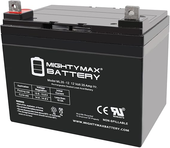 Mighty Max Battery 12V 35AH SLA Replacement Battery for Pride Victory Scooter