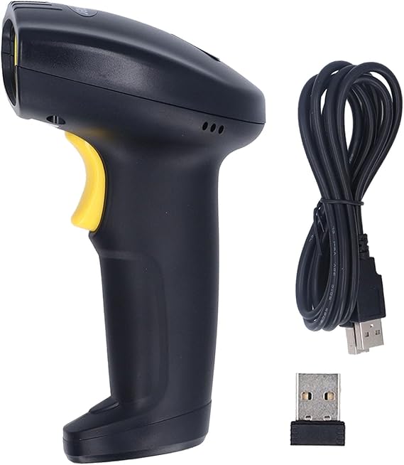 Barcode Scanner Wireless 2.4G USB 1D 2D Handheld Reader - Features BT SPP BLE Modes and Driver Free Setup - Compatible with iOS Android for Inventory Management