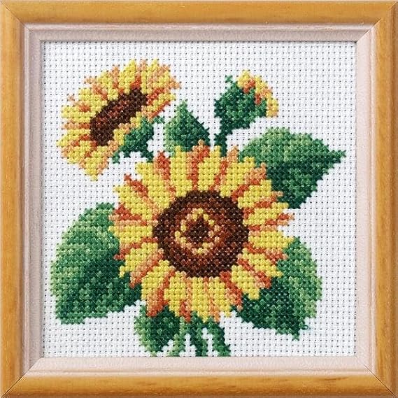 Wizardi Stamped Cross Stitch kit "Sunflowers" 7512 Orchidea