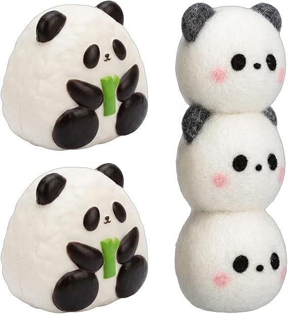 suction 3 PCS Panda Squishy Plush Ornament, Relaxing & Comforting Decorative Pieces, Cozy Accent for Home Styling and Thoughtful Occasion Gifting, Premium Quality Material