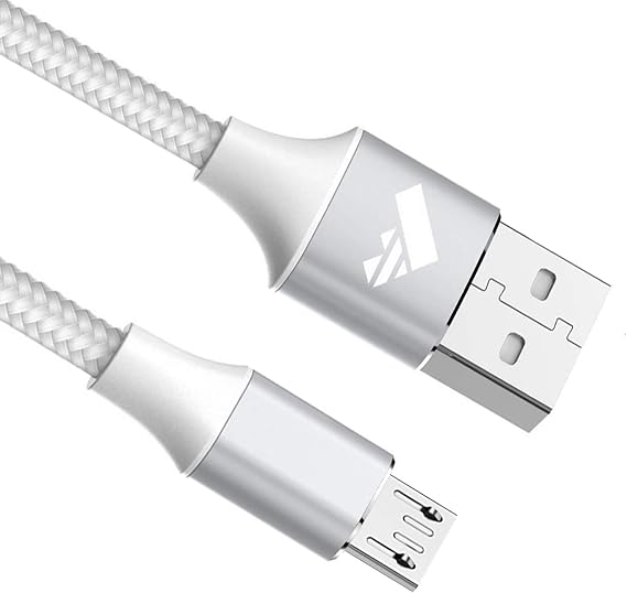 Aioneus Micro USB Cable, Android Charger Cable 1M Fast Charging Cables Nylon USB Wire Charging Lead Charger for Samsung Galaxy S7 Edge S6 S5 J7 J5 J6 J3 Note 5 A10, Huawei, LG, Kindle, Tablets, PS4