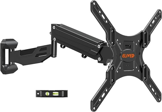 ELIVED Height Adjustable TV Mount for Most 26-55 Inch tvs, Holds 11-66 lbs, Spring Arm Full Motion Swivel Tilt Articulating TV Wall Mount Bracket, Max VESA 400x400mm | Full motion swivel & tilt articulating bracket, flexible height adjustment, suitable for light weight flat screen televisions