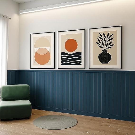 20PCS 6mm Wall Panelling Kit Shaker Style 3D Wall Panel Kit | MDF Wall Panels - Paintable Accent Panel Kit for a Stylish Upgrade to Any Home Decor 100cmx10cm