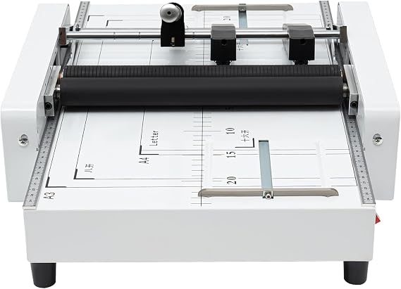 A3 Booklet Binding & Folding Machine, 60W MAX 11.7"16.5" Booklet Stapler Comb Binding Machine, Paper Folding Machine for Printing Factories and Schools, 24/6 24/8 Staples
