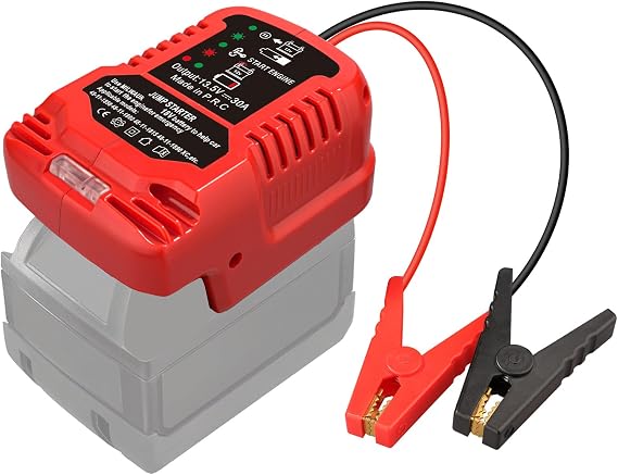 Jumper Starter Adapter for Milwaukee 18V M18 Batteries 12V Portable Jumper Cables kit,Automotive Booster Cable Adapter(Battery not Included)