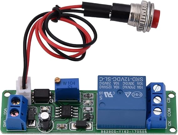 DC 12V Adjustable Delay Timer Module with 110 Second Off-Delay Relay Switch for Automotive Electronics, Industrial Control and DIY Projects