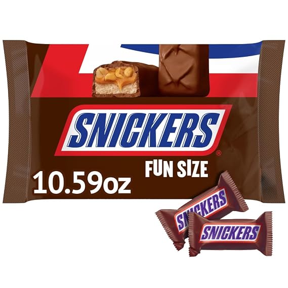 SNICKERS Original Chocolate Candy Bars Fun Size Snacks 10.59 oz Bag