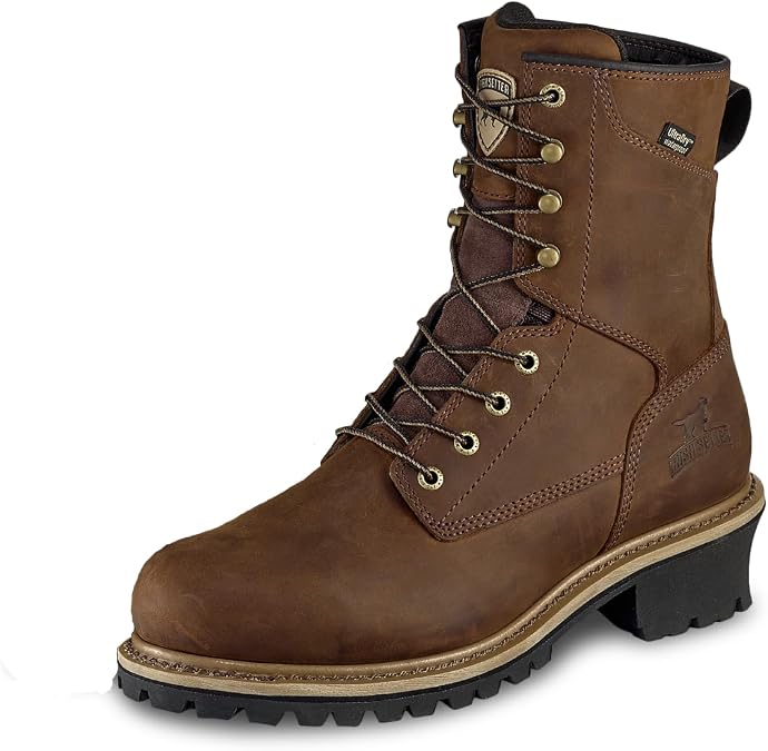 Irish Setter Mesabi 8" Mens Soft Toe Logger Work Boot