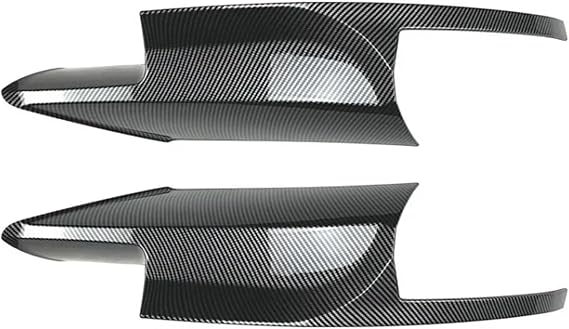 Compatible With M/W 5 Series F10 F11 M5 2012-2016 Glossy Black Front Bumper Lip Spoiler Reduce Wind Resistance Corner Splitter Trim(Carbon fiber pattern)