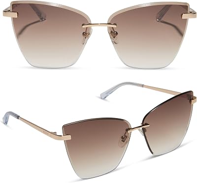 DIFF Becky V Designer Oversized Cat Eye Sunglasses for Women UV400