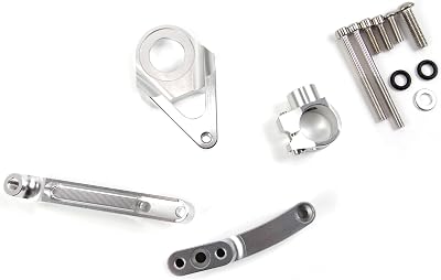 Steering Damper Stabilizer Bracket Support for Suzuki Hayabusa GSXR 1300 GSX1300R 1998-2020 Gen 1 2, Motorcycle Accessories Silver