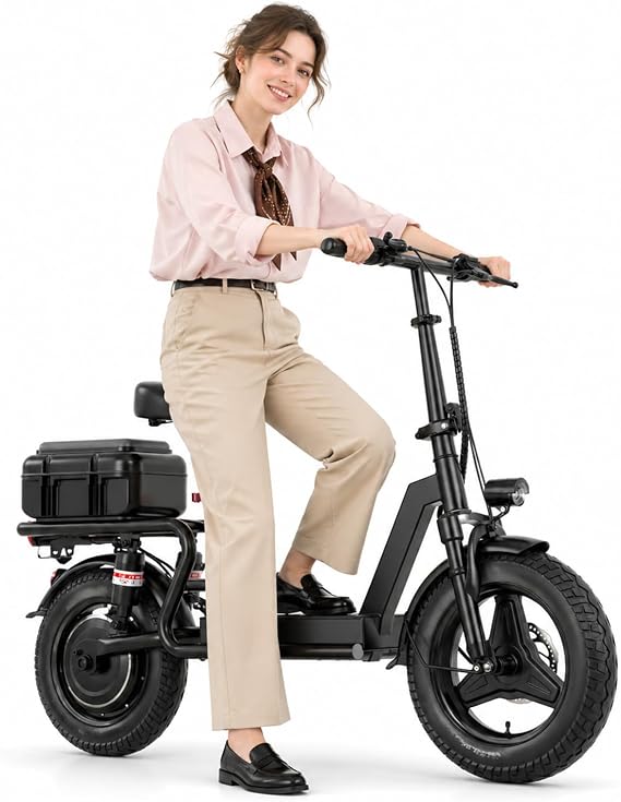 Electric Scooter with Seat for Adults, 1000W Peak Motor E-Scooter