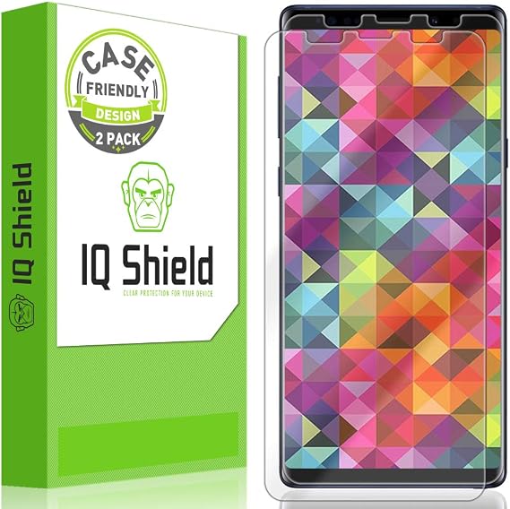 IQShield 2 Pack Screen Protector for Samsung Galaxy Note 9 (Case Friendly) Easy Install, Ultra Thin, Anti-Scratch, Anti-Bubble, Clear TPU Film