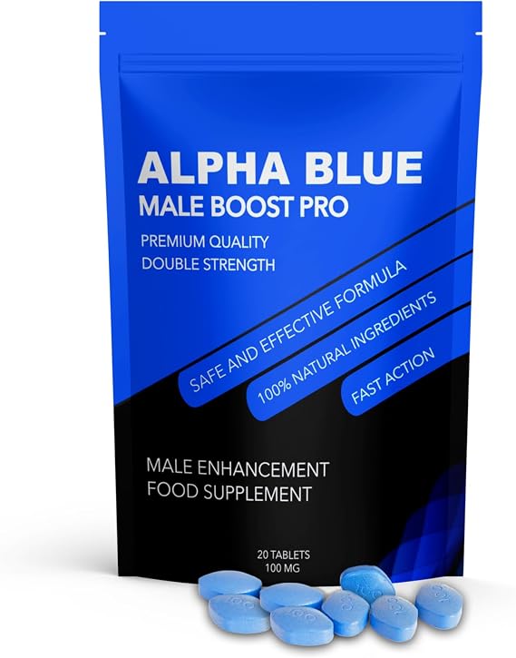 ALPHA BLUE Ginseng and Maca Tablets 100 mg - 20 Count - Herbal Food Supplement - Made in UK