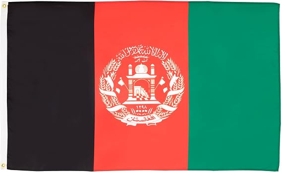 AZ FLAG Afghanistan Flag 2x3 ft Afghan 100D Polyester 2 Grommets | Indoor and outdoor use 90x60 cm decorative flag double stitched seams and reinforced edges with metal grommets