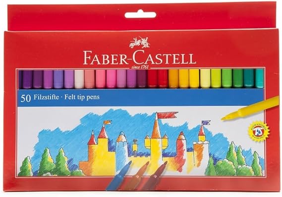 Faber-Castell 554250-50 Felt-Tip Pens - Multicoloured