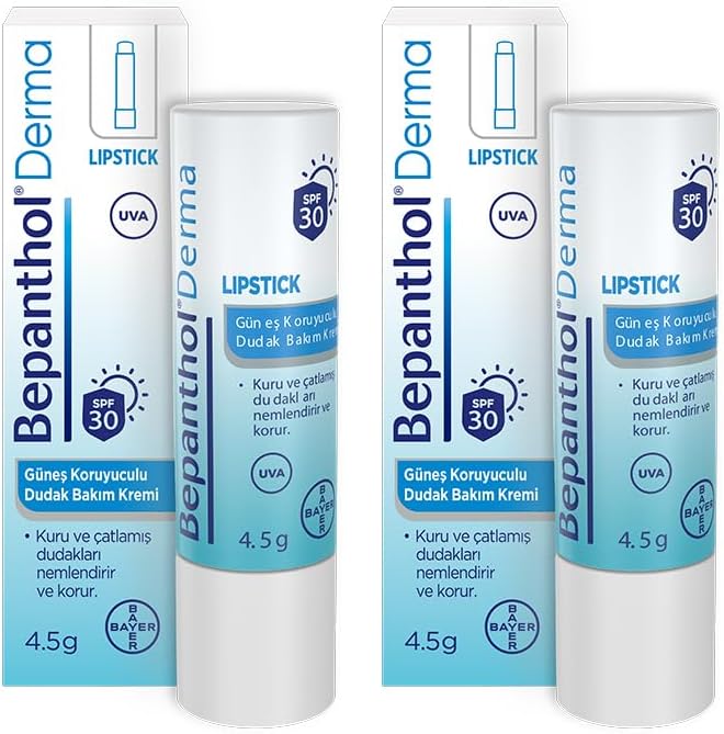 Bepanthol SPF 30 Lipstick Dudak Bakım Kremi 4,5 gr 2li Paket