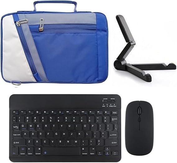 Microcase TCL TAB 11 Gen 2 Uyumlu Tablet Çanta+Türkçe Bluetooth Klavye +Mouse+ Standı AL4383 Lacivert