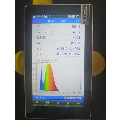 OHSP350IR 380-1050nm Spectrometer LED Wavelength Meter Spectrometer Handheld 1000nm with PC Software