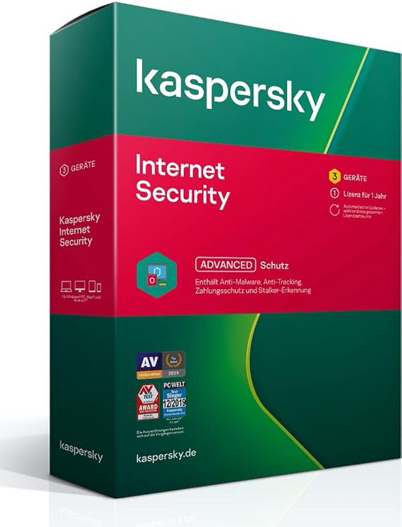 Kaspersky Internet Security 2022 3 devices 1 year Windows/Mac/Android Activation code in standard packaging