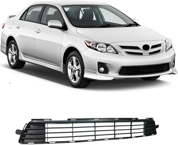 Front Bumper Grille 2011 2012 2013 Compatible With Toyota Corolla Sedan (Base CE LE S L XRS) Front Grill Front Bumepr Cover Lower Grill Center