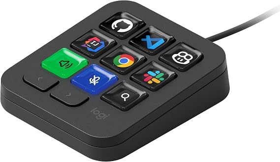 Logitech MX Keypad, Programmable Macro Pad for Developers - Graphite