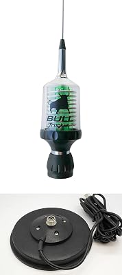 Sirio Bull Trucker 5000 PL5000W CB & 10M Green LED Mobile Antenna with Mag 145 PL Mag Mount