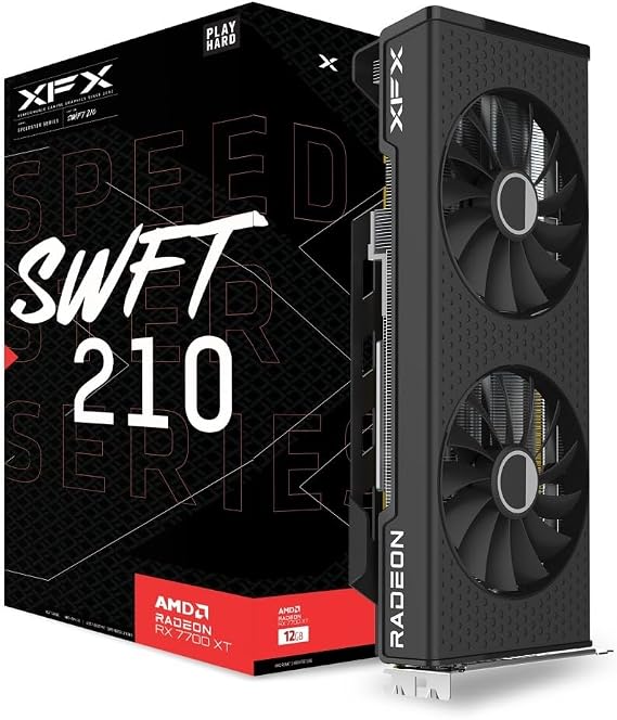 XFX AMD Radeon RX 7700 XT Speedster SWFT 210 Core Edition 12GB GDDR6 Graphics Card