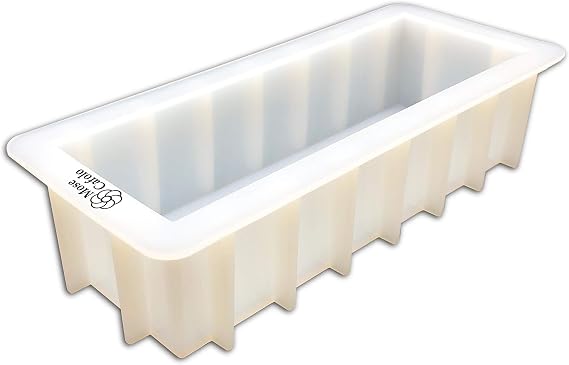 Loaf Soap Silicone Mold 10 Inch Rectangular White DIY Handmade Swirl Tool