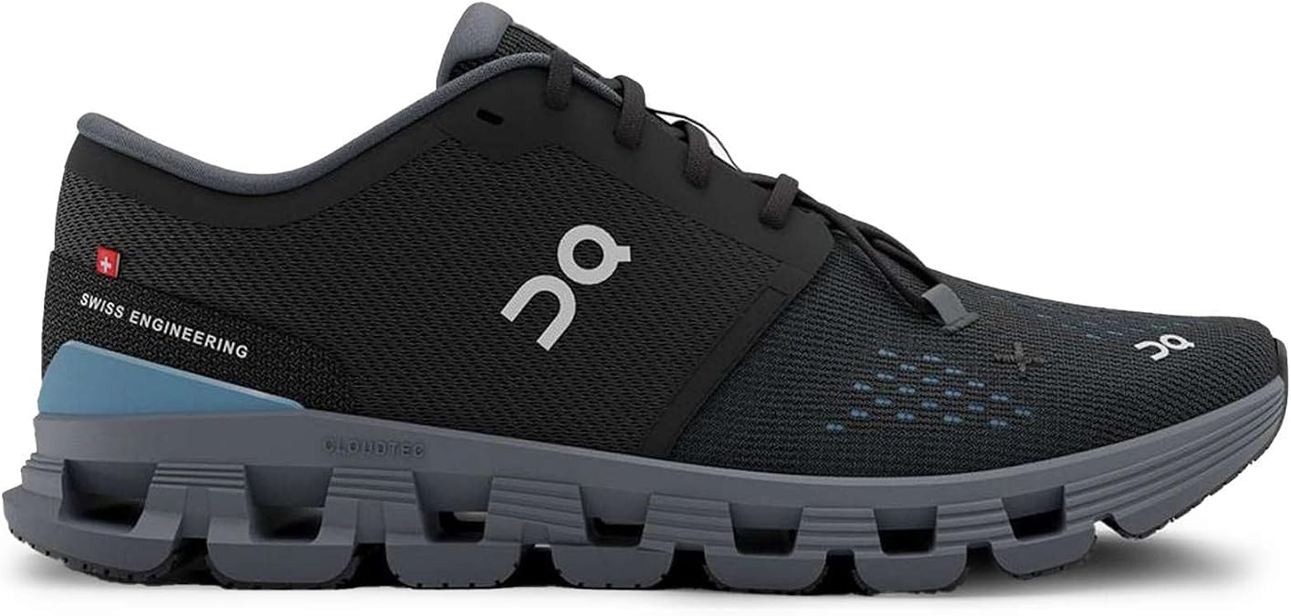 On Mens Cloud X 4 Polyester Black Chambray Trainers 10 UK