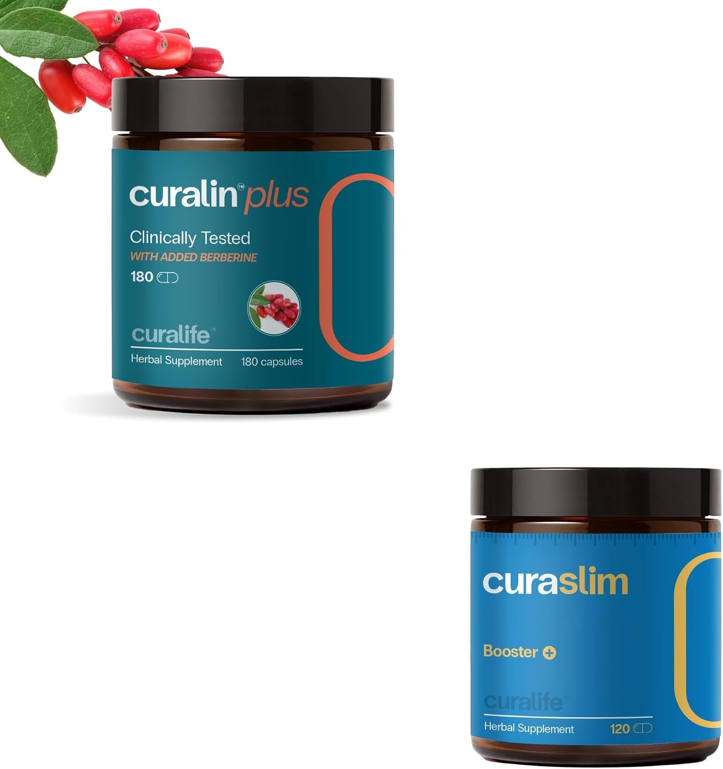 CuraSlim and Curalin Plus Berberine Bundle - Naturally Formulated to Support Daily Wellness and Balanced Dietary Routine - 30 Day Supply