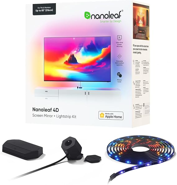 Nanoleaf 4D TV LED Backlight, Smart Addressable Gradient Light Strip