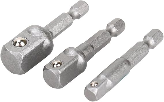 3 Adet Matkap Soket Adaptörü Hex Shank Soket El Lokma Seti 1/4 3/8 1/2 Sürücü Darbeli Sürücü