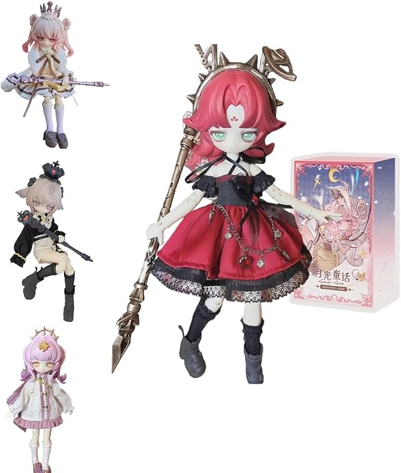 niannyyhouse Blind Box Figurines, 1/8 BJD, Moonlight Fairy Tale Series, Ball Jointed Doll with Clothes, Action Figure Collectable (1PC)