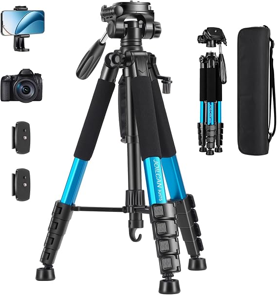 JOILCAN Camera Tripod for Canon Nikon,74" Tall Lightweight Camera Stand