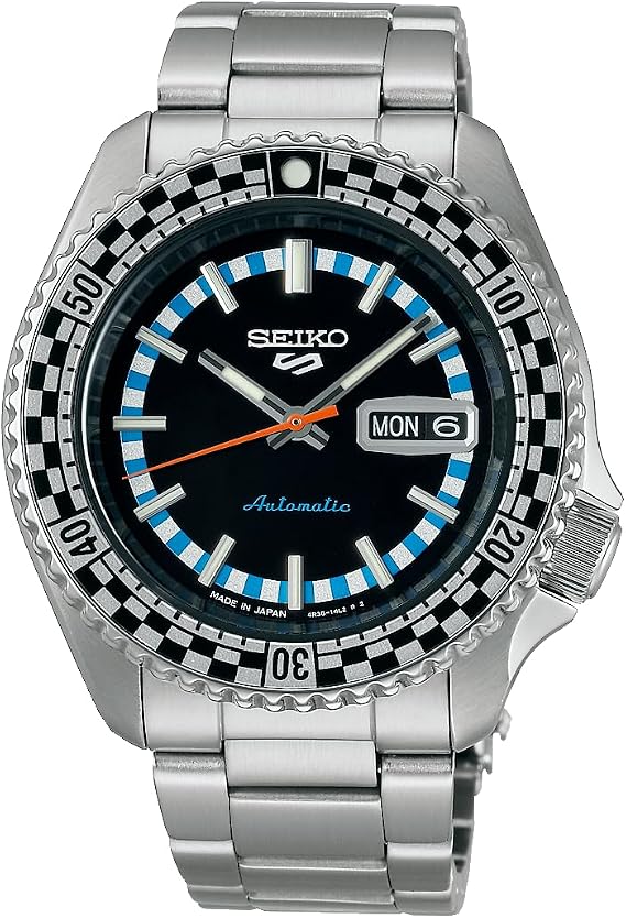 Seiko Watch Five Sports SKX Men's Wristwatch, Dial: Black (6119-7170 Motif), Bracelet Type