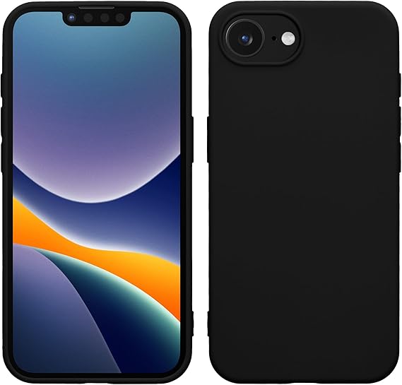 kwmobile Case for Apple iPhone 17e / iPhone 16e Case - Soft Cover - Shockproof TPU Material - Wireless Charging - Black Matte
