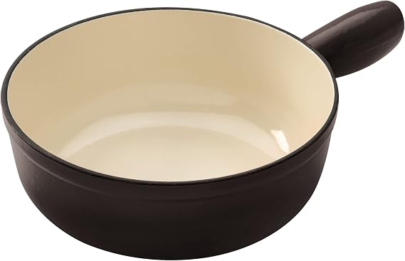 KUHN RIKON 32209 Fondue pot induction cast iron 24cm in black, 33 x 24 x 9.5 cm