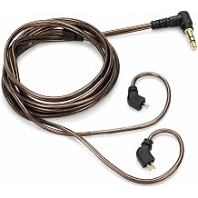 ciciglow Headphone Sound Cable, 2 Pin 0.78mm Earbuds Cable, Pre Shaped Noise Reduction Ear for ZSN Pro ZS10 ZSX AS12 AS16 UE